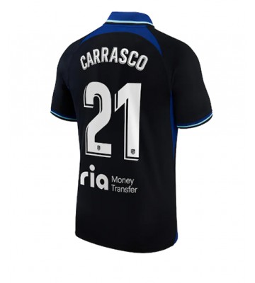 Atletico Madrid Yannick Carrasco #21 Bortedrakt 2022-23 Kortermet